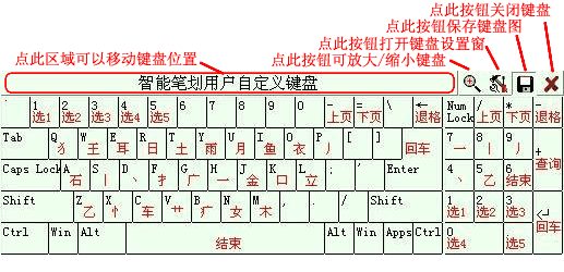 王华软件园--汉字输入法园地--智能笔划自定义键盘